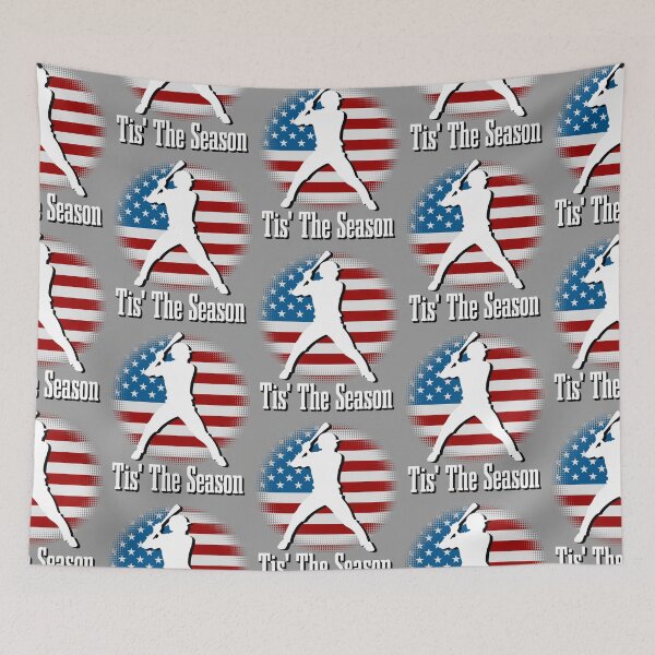 Item preview, Baseball Game Tis The Season Baseball Player USA Flag designed and sold by CharJens.