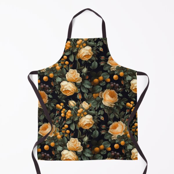 Item preview, Summer Lush Yellow Roses and Yellow Raspberries Botanical Illustration Pattern designed and sold by semisoberme.