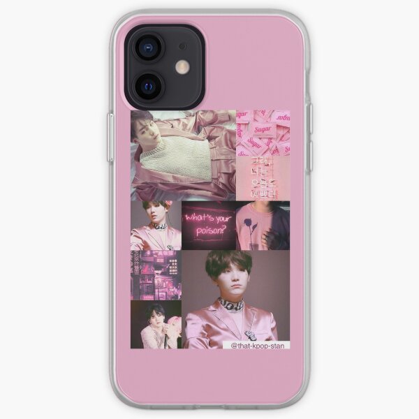 Bts Suga Pink Aesthetic Collage Iphone Case Cover By That Kpop Stan Redbubble