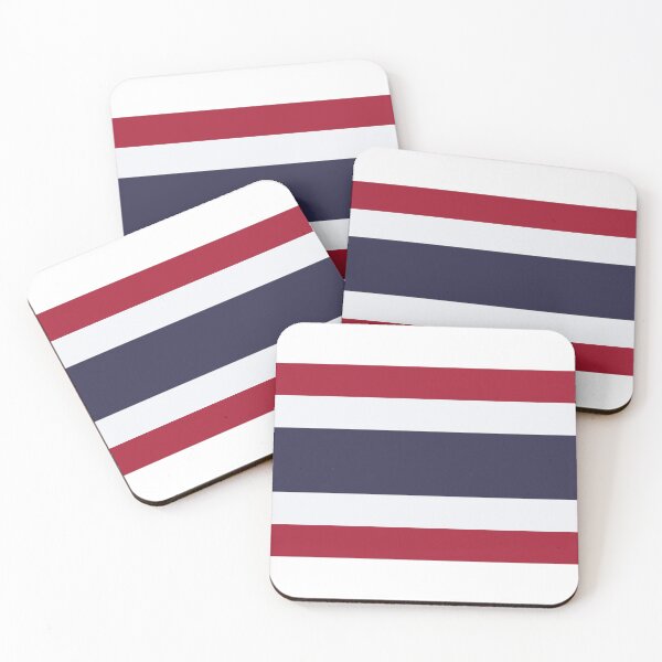 Item preview, Horizontal Red White Blue Mod Racing Stripes fashion design designed and sold by ModSupporters.
