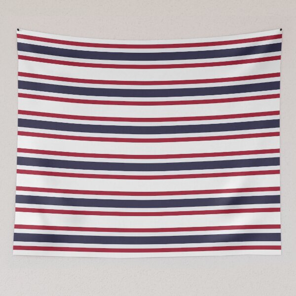 Item preview, Horizontal Red White Blue Mod Racing Stripes fashion design designed and sold by ModSupporters.