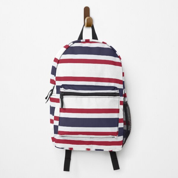 Item preview, Horizontal Red White Blue Mod Racing Stripes fashion design designed and sold by ModSupporters.
