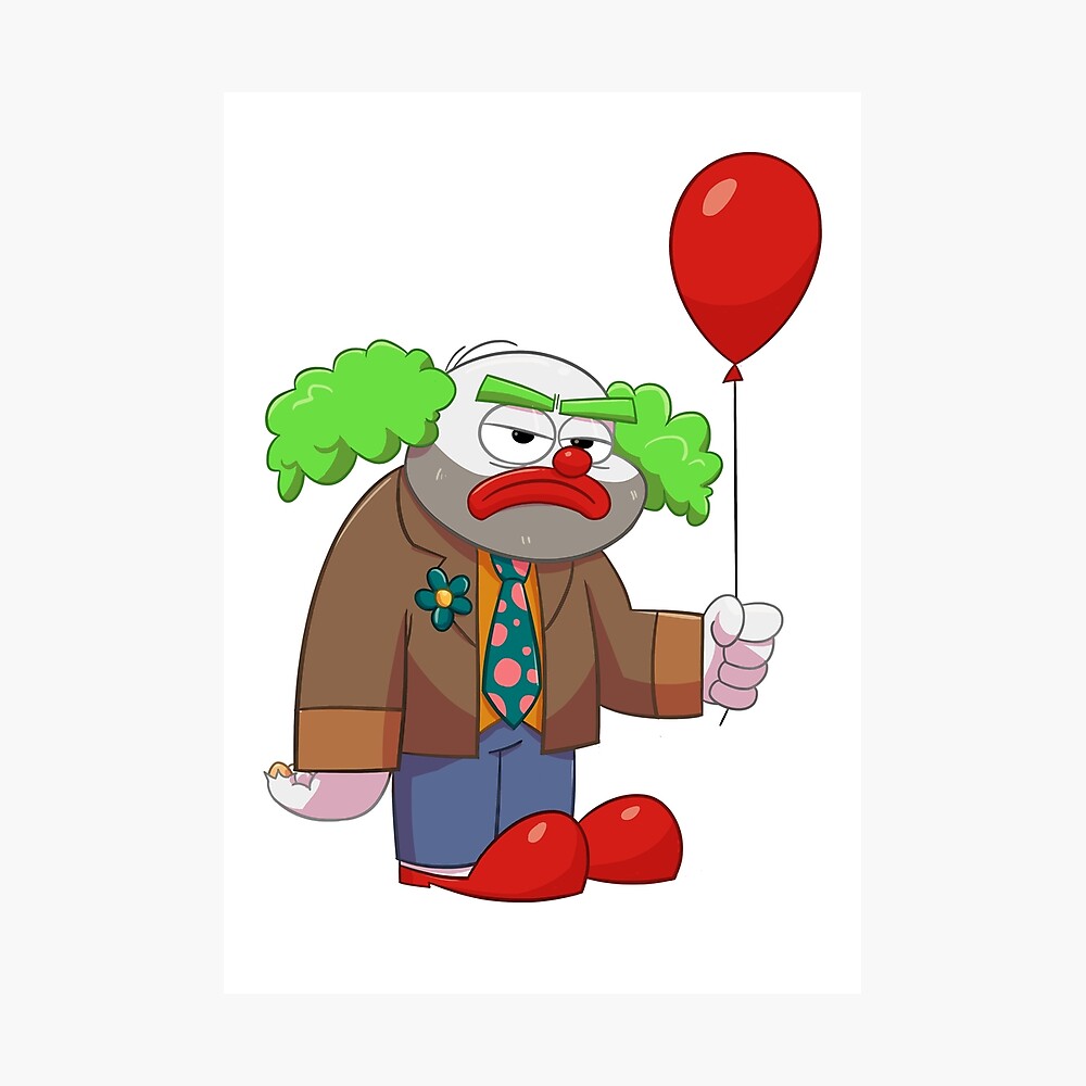 Grumpy clown - Cartoon