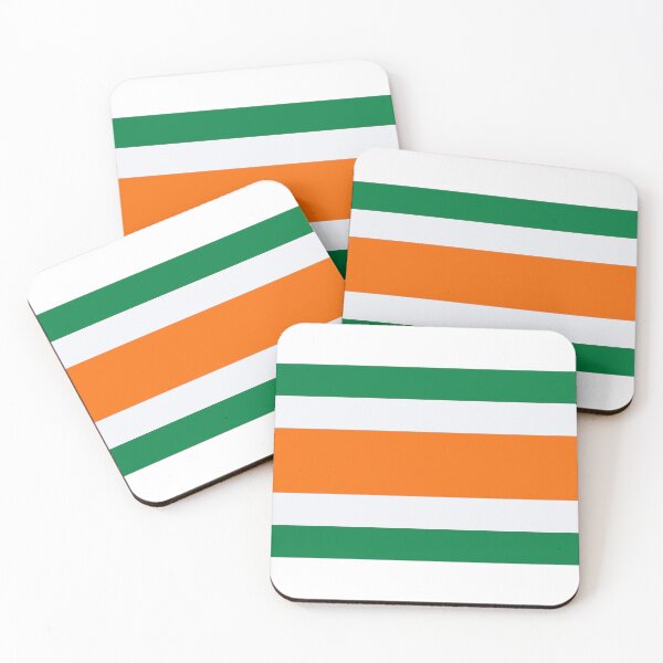 Item preview, Irish Horizontal Green White Orange Mod Racing Stripes fashion design designed and sold by ModSupporters.