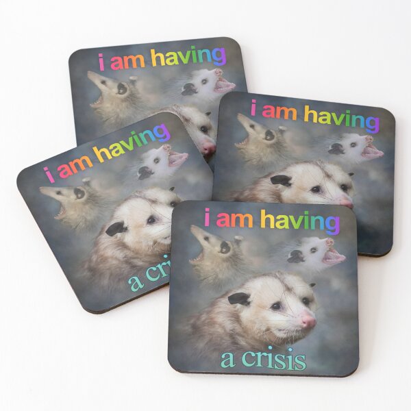 Item preview, I am having a crisis possum word art designed and sold by snazzyseagull.
