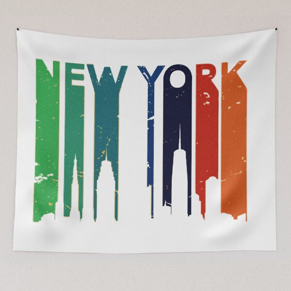 Item preview, New York City Cityscape Vintage Style Calligraphic Design designed and sold by deepakrode7.