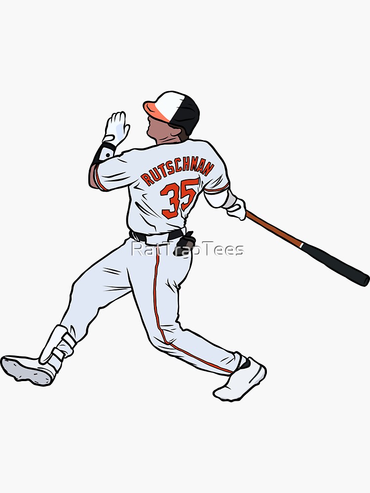 Adley Rutschman Home Run Swing Sticker for Sale by RatTrapTees