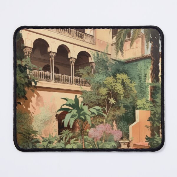 Item preview, Journey through Spain's Alhambra Palace: A Vintage Gouache Exploration designed and sold by Heritage Print Co.