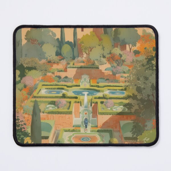Item preview, Journey through Spain's Alhambra Palace and Gardens: A Vintage Gouache Exploration designed and sold by Heritage Print Co.