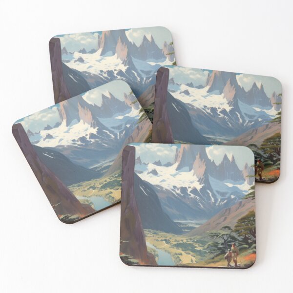 Item preview, Patagonia's Majestic Terrain: A Vintage Gouache Journey designed and sold by Heritage Print Co.