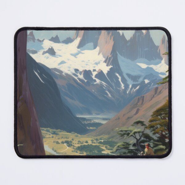 Item preview, Patagonia's Majestic Terrain: A Vintage Gouache Journey designed and sold by Heritage Print Co.