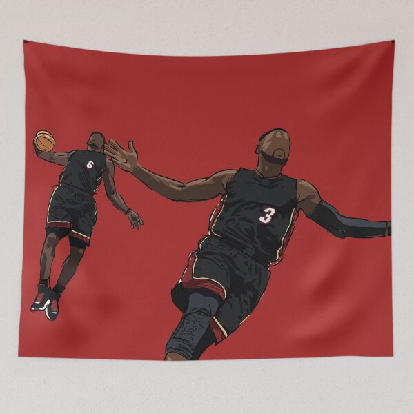 Item preview, Dwyane Wade and LeBron James Iconic Miami Sketch designed and sold by RatTrapTees.