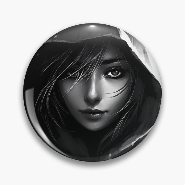 Item preview, Hooded hacker girl in a noir cityscape designed and sold by SingularityGeek.