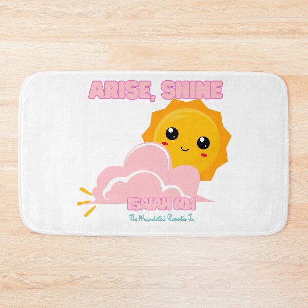 Item preview, Isaiah 60:1 (Kawaii) - White with Cotton Candy Pink Writing designed and sold by TheReporter1.