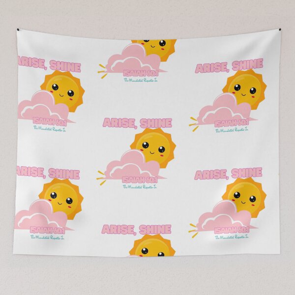 Item preview, Isaiah 60:1 (Kawaii) - White with Cotton Candy Pink Writing designed and sold by TheReporter1.