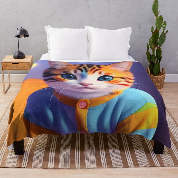 Item preview, Beautiful Cat in Pajamas - Modern Digital Art designed and sold by Ai-michiart.