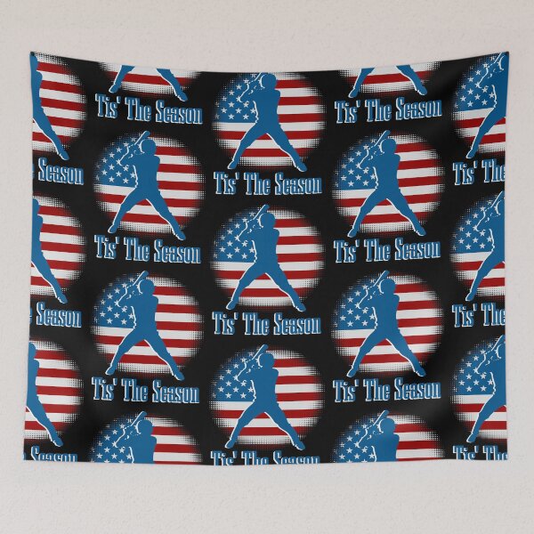Item preview, Baseball Game Tis The Season Baseball Player USA Flag designed and sold by CharJens.