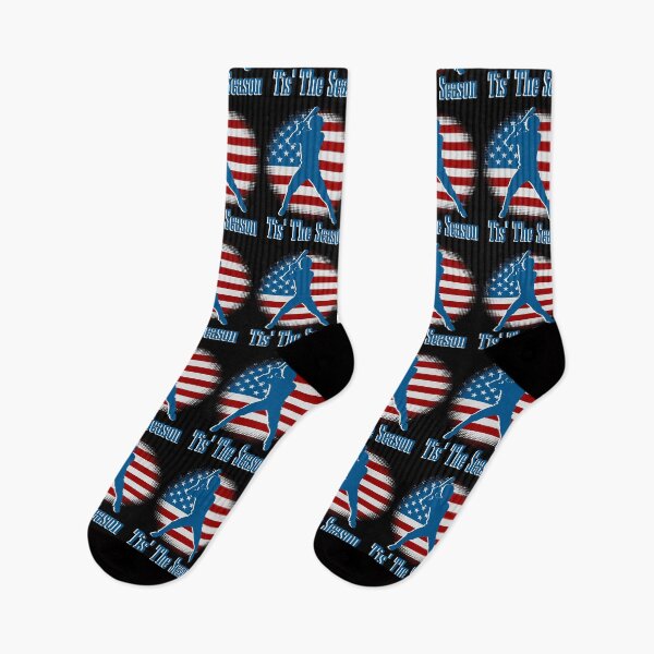 Item preview, Baseball Game Tis The Season Baseball Player USA Flag designed and sold by CharJens.