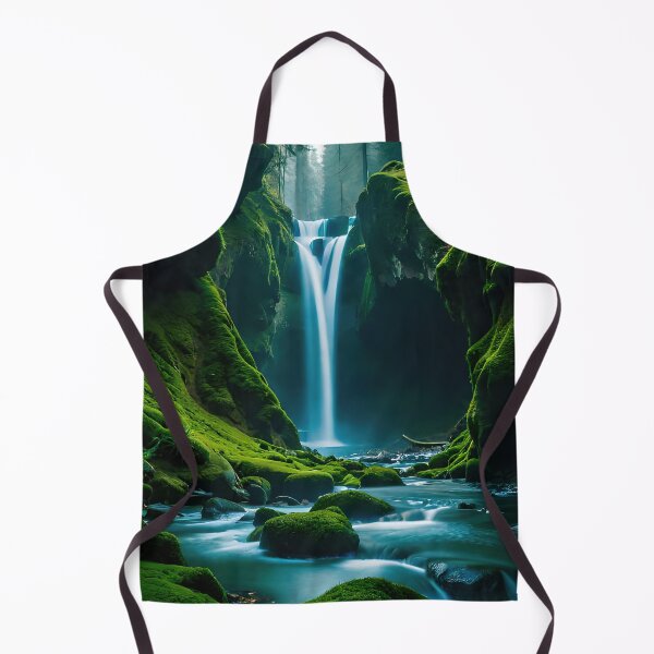 Item preview, Waterfall in a green moss jungle designed and sold by RK - Shop.