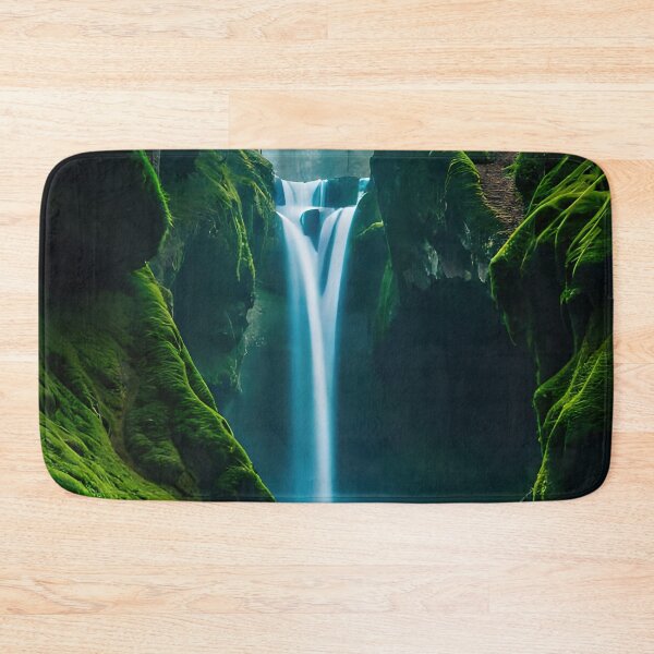 Item preview, Waterfall in a green moss jungle designed and sold by RK - Shop.