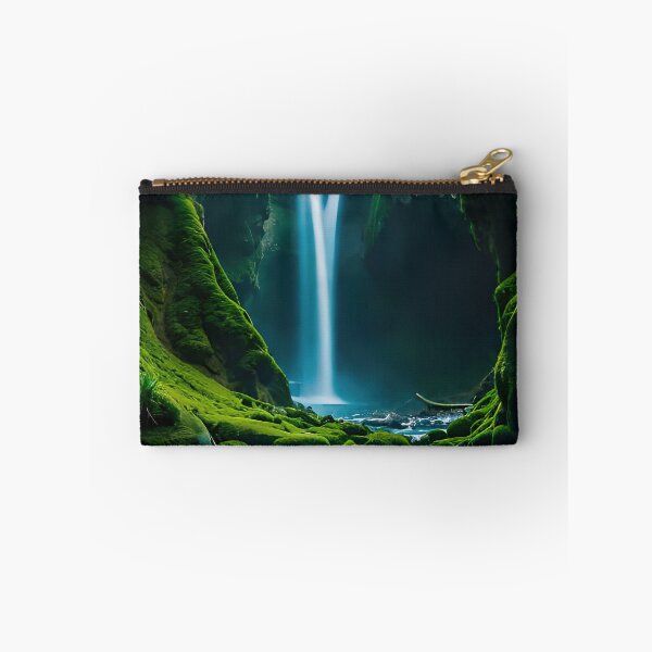 Item preview, Waterfall in a green moss jungle designed and sold by RK - Shop.