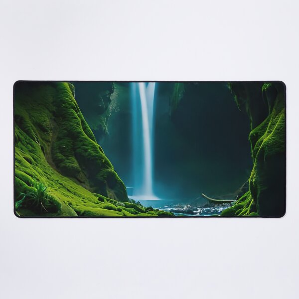 Item preview, Waterfall in a green moss jungle designed and sold by RK - Shop.