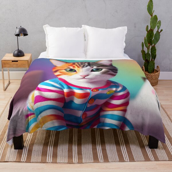 Item preview, Beautiful Cat in Pajamas - Modern Digital Art designed and sold by Ai-michiart.