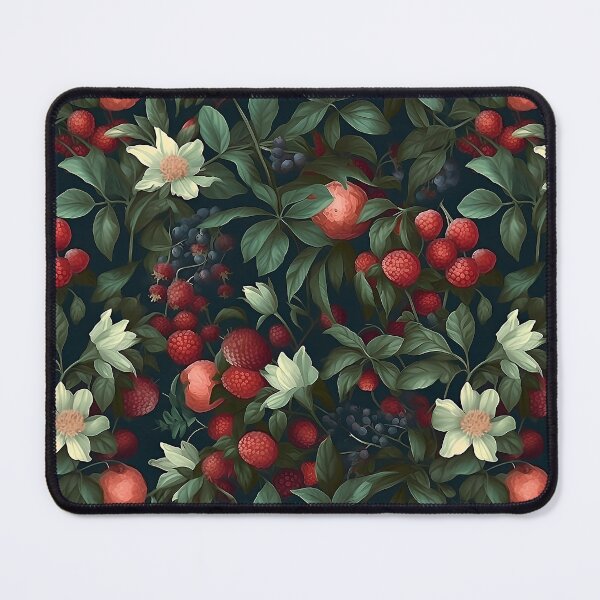 Item preview, Summer Garden Berries Botanical Illustration Pattern designed and sold by semisoberme.