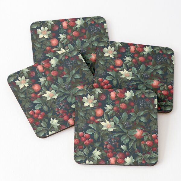 Item preview, Summer Garden Berries Botanical Illustration Pattern designed and sold by semisoberme.