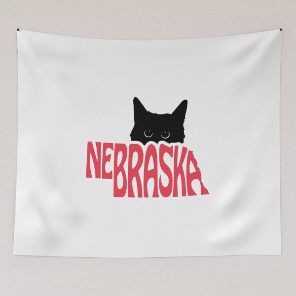 Item preview, Cat Loves Nebraska | State Pride Shirt for Pet Lovers designed and sold by GoblinBoutique.