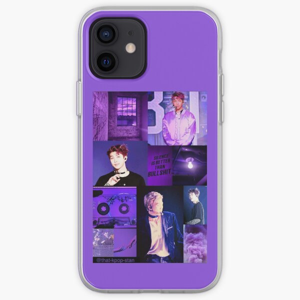 Bts Rm Purple Aesthetic Collage Iphone Case Cover By That Kpop Stan Redbubble
