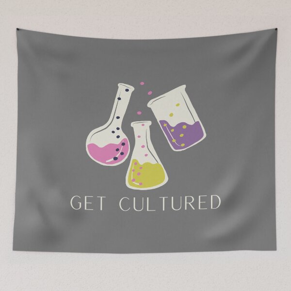 Item preview, Get Cultured Microbiology Pun designed and sold by Katherine Winner.