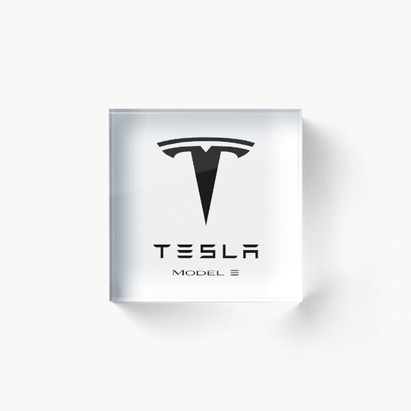 Tesla model 3 logo Acrylic Block