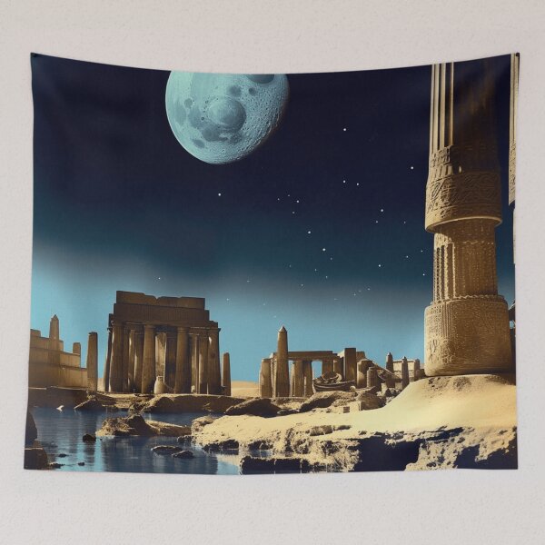 Item preview, Egyptian Moon Ruins designed and sold by Synthetic-Dream.