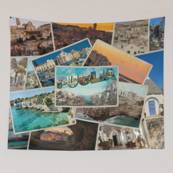 Item preview, Greetings from Puglia in Italy Vintage style retro souvenir designed and sold by DeveloperProp0.