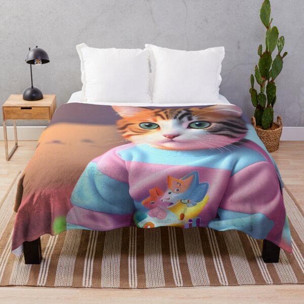 Item preview, Beautiful Cat in Pajamas - Modern Digital Art designed and sold by Ai-michiart.