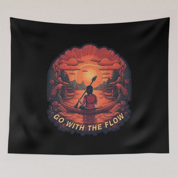 Item preview, Go With The Flow - A Kayak Design designed and sold by Mindful-Designs.