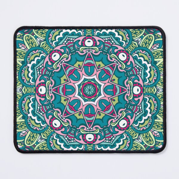 Item preview, Mandala (green/white/pink) Pattern designed and sold by CMooreWorx.