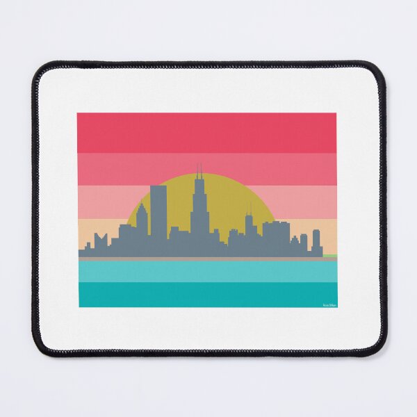 Item preview, Chicago Skyline Sunset - Simple Minimalist Art designed and sold by RossDillon.