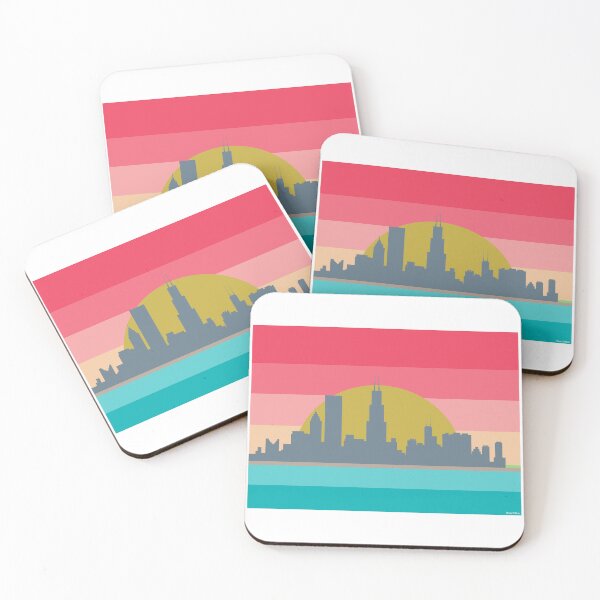 Item preview, Chicago Skyline Sunset - Simple Minimalist Art designed and sold by RossDillon.