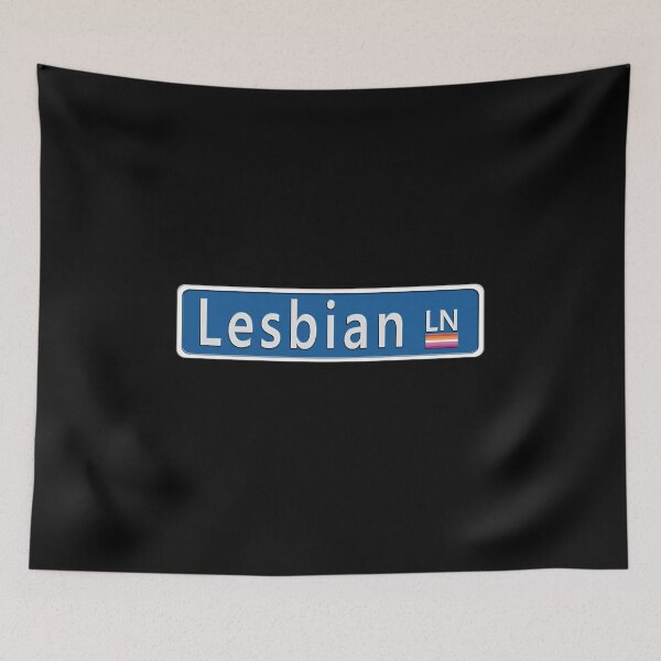 Item preview, Street Sign Lesbian LN with Pride Flag designed and sold by TheirChoice.