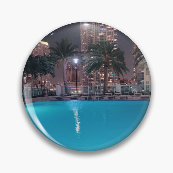 Item preview, Miami High-rise Pool at Night Brickell designed and sold by RossDillon.