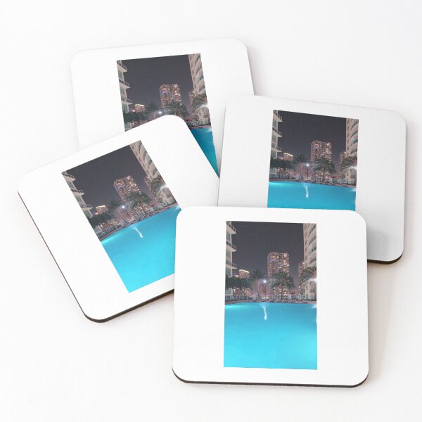 Item preview, Miami High-rise Pool at Night Brickell designed and sold by RossDillon.