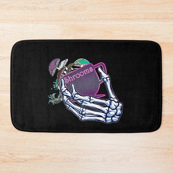 Item preview, Skeleon hand holding Shroom psychedelic tea cup Drink designed and sold by Whitetailcrafts.
