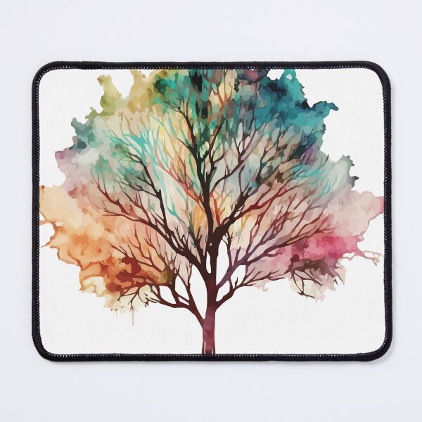 Item preview, A Boho Tree in Vibrant Colors - Watercolor Trees and Leaves designed and sold by GVRDesign.