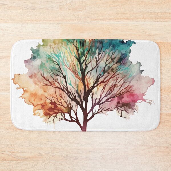 Item preview, A Boho Tree in Vibrant Colors - Watercolor Trees and Leaves designed and sold by GVRDesign.