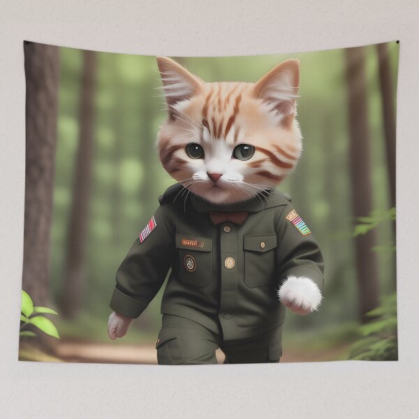 Item preview, Scout Cat - Modern Digital Art designed and sold by Ai-michiart.
