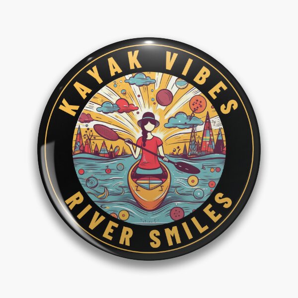 Item preview, Kayak Vibes, River Smiles - A Kayaking Design designed and sold by Mindful-Designs.