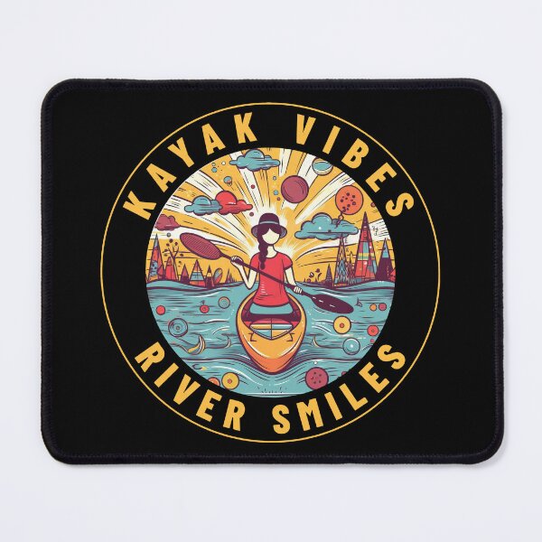 Item preview, Kayak Vibes, River Smiles - A Kayaking Design designed and sold by Mindful-Designs.