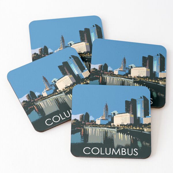 Item preview, Columbus, Ohio, USA, Travel Print designed and sold by summattodraw.